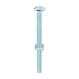 This is an image of Timco - Roofing Bolts with Square Nuts - Zinc M6 x 80mm - (100 PCS Box) 0680RB