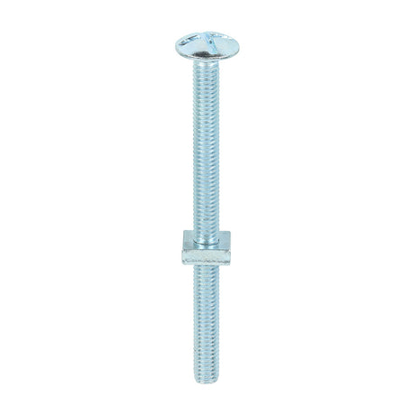 This is an image of Timco - Roofing Bolts with Square Nuts - Zinc M6 x 80mm - (100 PCS Box) 0680RB