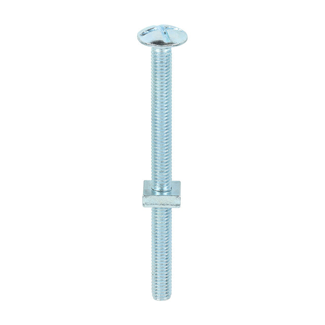 This is an image of Timco - Roofing Bolts with Square Nuts - Zinc M6 x 80mm - (100 PCS Box) 0680RB