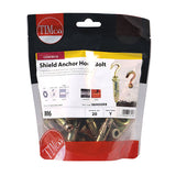 This is an image of Timco - Forged Hooks with Shield Anchors - Yellow M6 - (20 PCS TIMbag) 06HOOKB