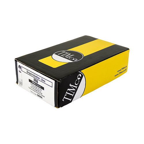 This is an image of Timco - Drop In Anchors - Zinc M6 - (100 PCS Box) 06WA
