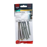This is an image of Timco - Nylon Frame Fixings - PZ - Zinc 8.0 x 100mm - (4 PCS TIMpac) 08100NFFP