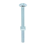 This is an image of Timco - Roofing Bolts with Square Nuts - Zinc M8 x 100mm - (50 PCS Box) 08100RB