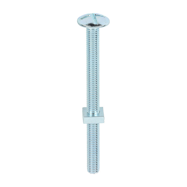 This is an image of Timco - Roofing Bolts with Square Nuts - Zinc M8 x 100mm - (50 PCS Box) 08100RB