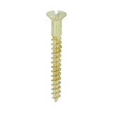 This is an image of Timco - Solid Brass Timber Screws - SLOT - Countersunk 8 x 1 1/2" - (200 PCS Box) 08112CBS