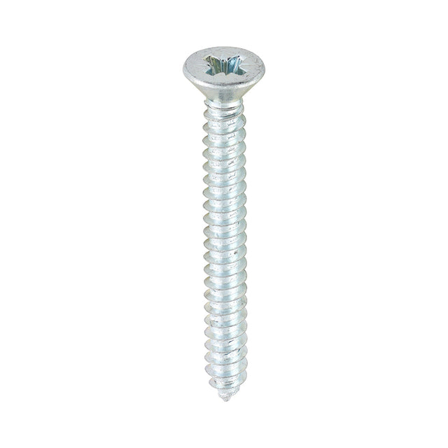 This is an image of Timco - Self-Tapping Screws - PZ - Countersunk - Zinc 8 x 1 1/2" - (200 PCS Box) 08112CCAZS