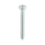 This is an image of Timco - Self-Tapping Screws - PZ - Pan - Zinc 8 x 1 1/2" - (200 PCS Box) 08112CPAZS