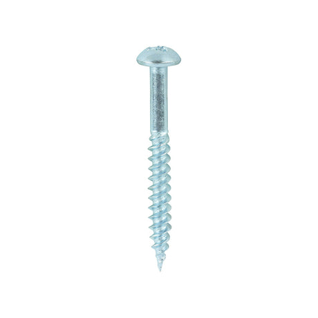 This is an image of Timco - Twin-Threaded Woodscrews - PZ - Round - Zinc 8 x 1 1/2" - (200 PCS Box) 08112CRWZ