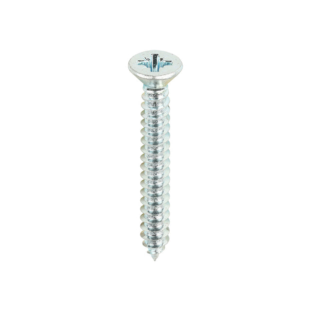 This is an image of Timco - Self-Tapping Screws - PZ - Countersunk - Zinc 8 x 1 1/4" - (200 PCS Box) 08114CCAZS