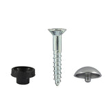 This is an image of Timco - Mirror Hanging Screws - Zinc - Chrome Dome 8 x 1 1/4" - (200 PCS Box) 08114CMIR200