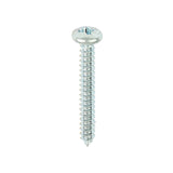 This is an image of Timco - Self-Tapping Screws - PZ - Pan - Zinc 8 x 1 1/4" - (200 PCS Box) 08114CPAZS
