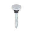 This is an image of Timco - Mirror Screws - Zinc - Chrome Flat 8 x 1 1/4" - (10 PCS TIMpac) 08114FCMIRP