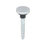 This is an image of Timco - Mirror Screws - Zinc - Chrome Flat 8 x 1 1/4" - (10 PCS TIMpac) 08114FCMIRP
