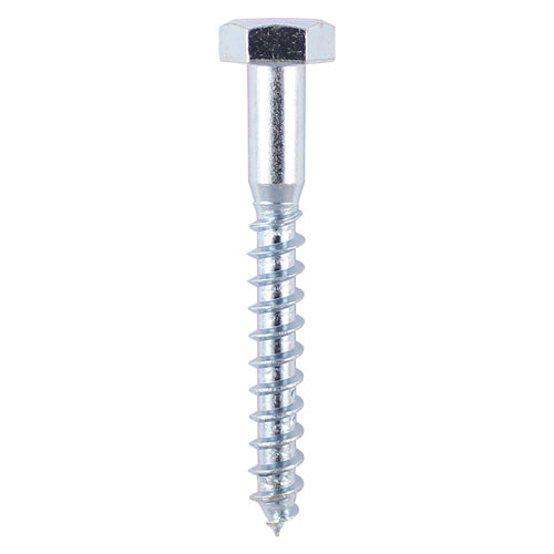This is an image of Timco - Coach Screws - Hex - Zinc 8.0 x 120mm - (50 PCS Box) 08120CSC