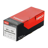 This is an image of Timco - Roofing Bolts with Square Nuts - Zinc M8 x 160mm - (50 PCS Box) 08160RB