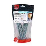 This is an image of Timco - Carriage Bolts & Hex Nuts - Zinc M8 x 200mm - (12 PCS TIMbag) 08200CBB