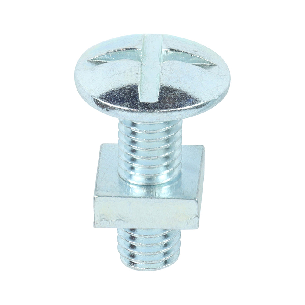 This is an image of Timco - Roofing Bolts with Square Nuts - Zinc M8 x 25mm - (100 PCS Box) 0825RB