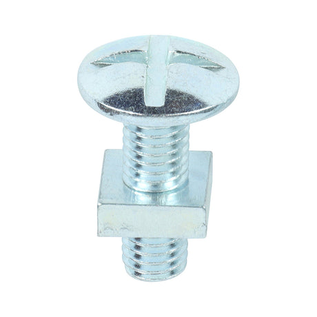 This is an image of Timco - Roofing Bolts with Square Nuts - Zinc M8 x 25mm - (100 PCS Box) 0825RB