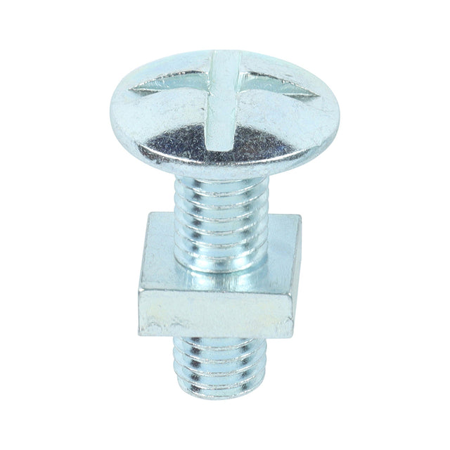 This is an image of Timco - Roofing Bolts with Square Nuts - Zinc M8 x 25mm - (100 PCS Box) 0825RB