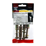 This is an image of Timco - Shield Anchor Loose Bolts - Yellow M8:40L (M8 x 90)mm - (4 PCS TIMpac) 0840LSHP