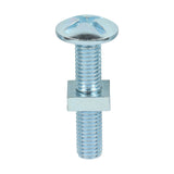 This is an image of Timco - Roofing Bolts with Square Nuts - Zinc M8 x 40mm - (100 PCS Box) 0840RB