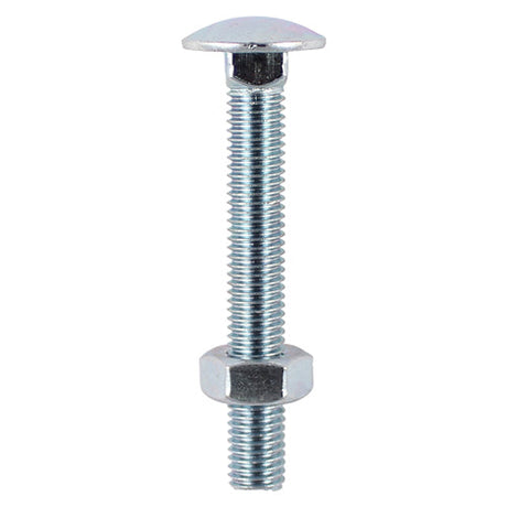 This is an image of Timco - Carriage Bolts & Hex Nuts - Zinc M8 x 50mm - (55 PCS TIMbag) 0850CBB