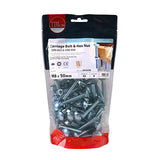 This is an image of Timco - Carriage Bolts & Hex Nuts - Zinc M8 x 50mm - (55 PCS TIMbag) 0850CBB