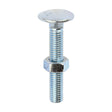 This is an image of Timco - Carriage Bolts & Hex Nuts - Zinc M8 x 50mm - (100 PCS Box) 0850CB