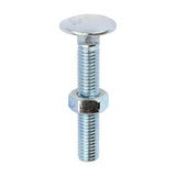 This is an image of Timco - Carriage Bolts & Hex Nuts - Zinc M8 x 50mm - (100 PCS Box) 0850CB