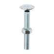This is an image of Timco - Carriage Bolts & Hex Nuts - Zinc M8 x 60mm - (100 PCS Box) 0860CB