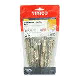 This is an image of Timco - Shield Anchor Projecting Bolts - Yellow M8:60P (M8 x 120)mm - (22 PCS TIMbag) 0860PSHB