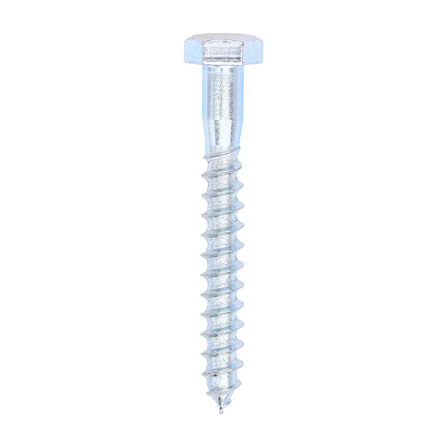 This is an image of Timco - Coach Screws - Hex - Zinc 8.0 x 65mm - (100 PCS Box) 0865CSC