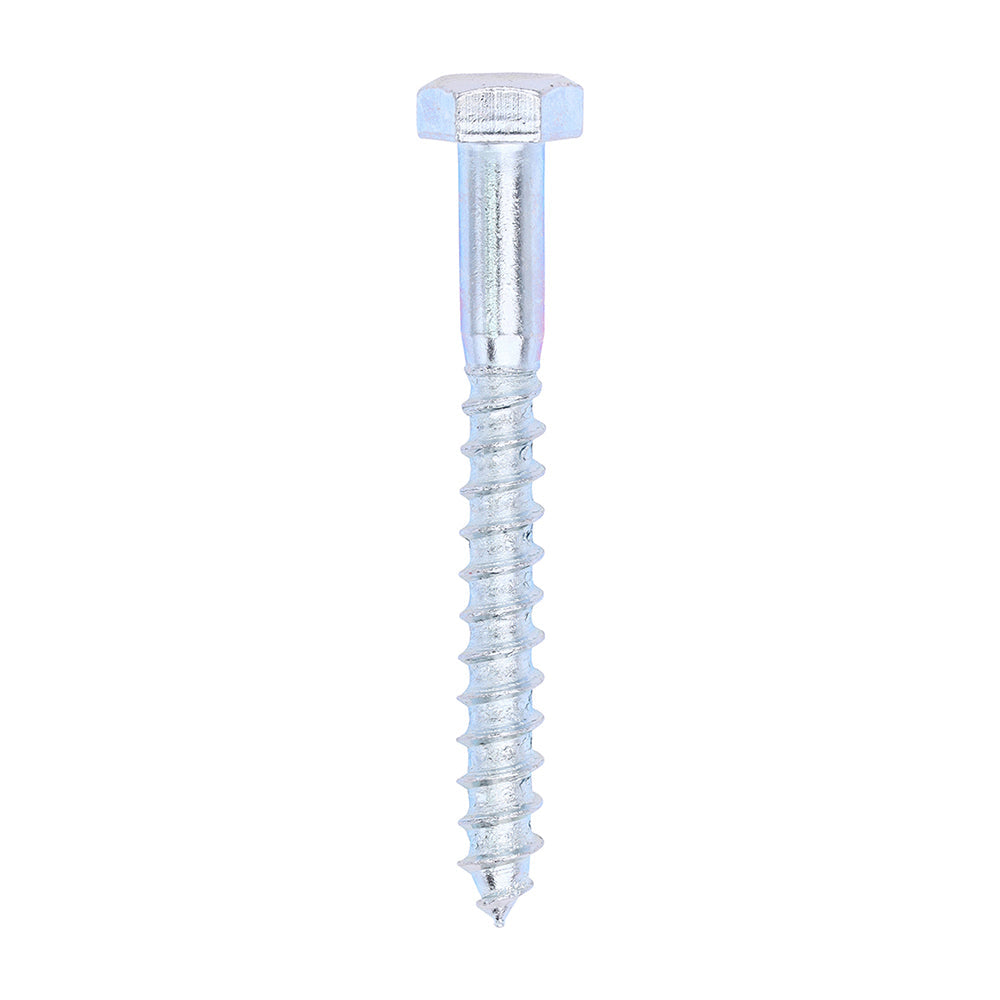 This is an image of Timco - Coach Screws - Hex - Zinc 8.0 x 70mm - (100 PCS Box) 0870CSC
