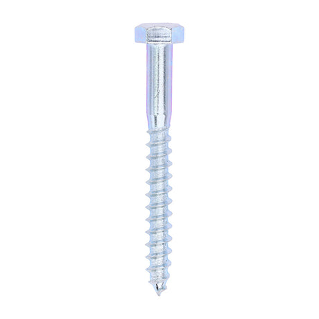 This is an image of Timco - Coach Screws - Hex - Zinc 8.0 x 75mm - (100 PCS Box) 0875CSC