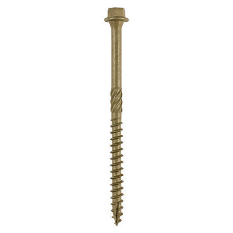 This is an image of Timco - Timber Screws - Hex Head - Exterior - Green 6.7 x 100mm - (6 PCS TIMpac) 100INDEXP