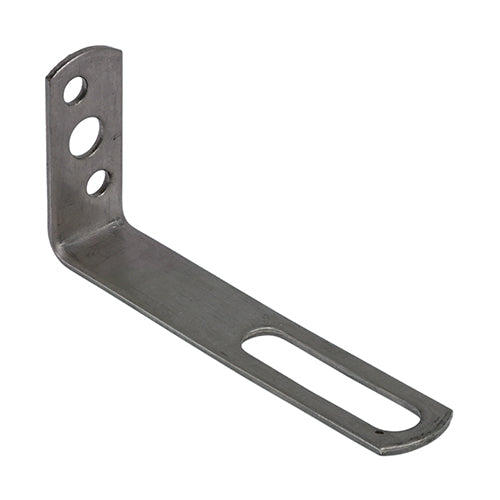 This is an image of Timco - Safety Frame Cramps - A2 Stainless Steel 100/50mm (250 Pieces Box) 100SFCS