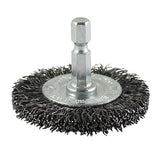 This is an image of Timco - Drill Wheel Brush - Crimped Steel Wire 100mm (1 Each Box) 100SWC