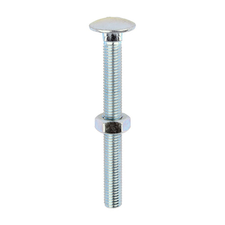 This is an image of Timco - Carriage Bolts & Hex Nuts - Zinc M10 x 100mm - (25 PCS Box) 10100CB