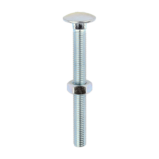 This is an image of Timco - Carriage Bolts & Hex Nuts - Zinc M10 x 100mm - (25 PCS Box) 10100CB