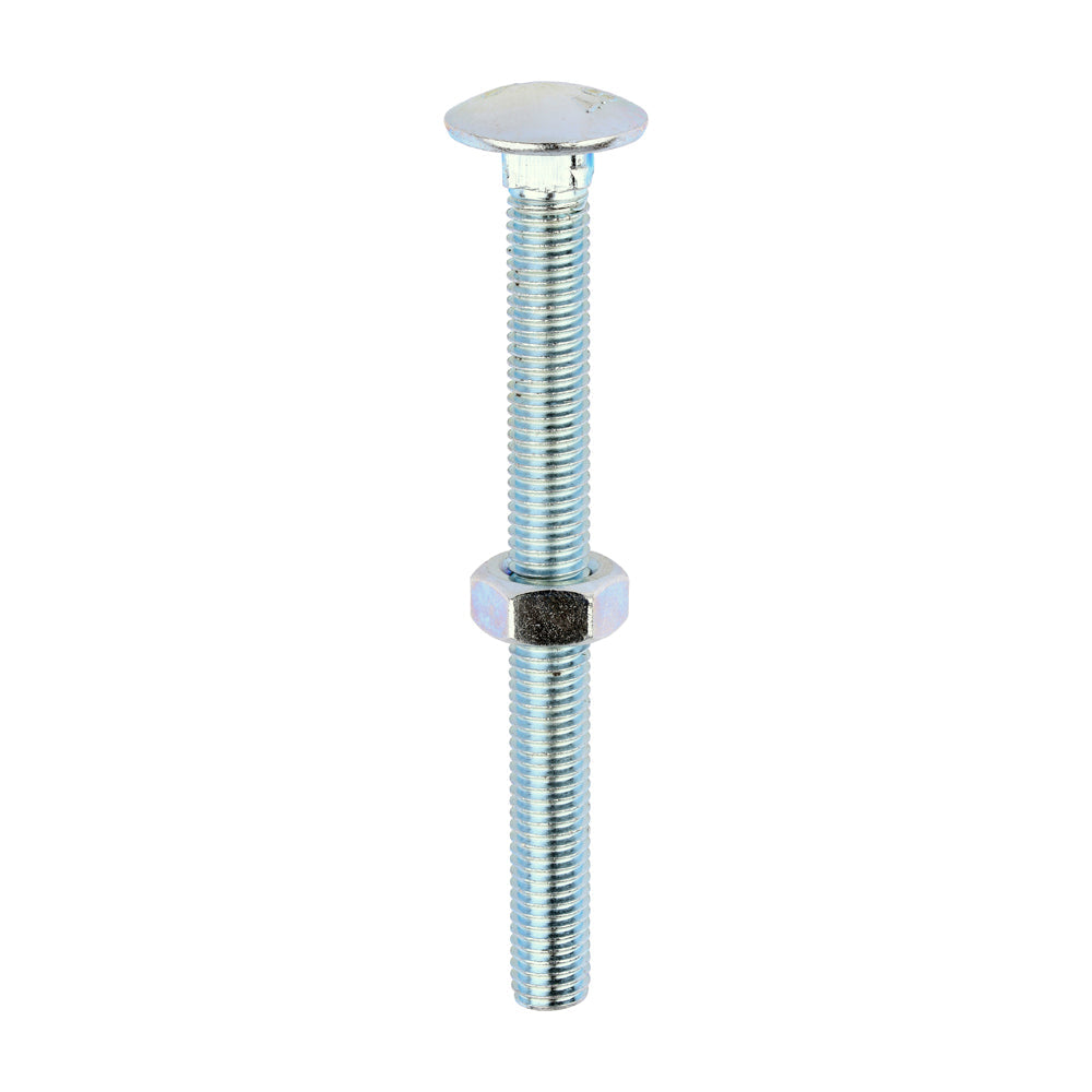 This is an image of Timco - Carriage Bolts & Hex Nuts - Zinc M10 x 110mm - (25 PCS Box) 10110CB
