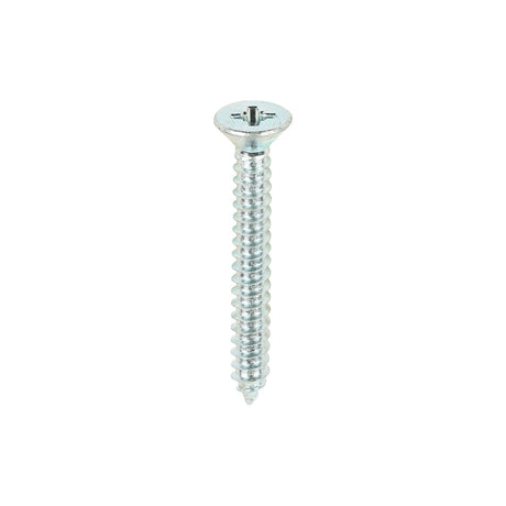 This is an image of Timco - Metal Tapping Screws - PZ - Countersunk - Self-Tapping - Zinc 10 x 1 1/2" - (200 PCS Box) 10112CCAZS