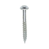 This is an image of Timco - Twin-Threaded Woodscrews - PZ - Round - Zinc 10 x 1 1/2" - (200 PCS Box) 10112CRWZ