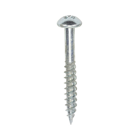 This is an image of Timco - Twin-Threaded Woodscrews - PZ - Round - Zinc 10 x 1 1/2" - (200 PCS Box) 10112CRWZ