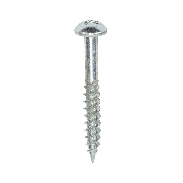 This is an image of Timco - Twin-Threaded Woodscrews - PZ - Round - Zinc 10 x 1 1/2" - (200 PCS Box) 10112CRWZ