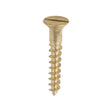 This is an image of Timco - Solid Brass Timber Screws - SLOT - Countersunk 10 x 1 1/4" - (200 PCS Box) 10114CBS