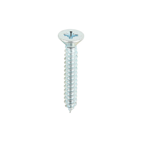 This is an image of Timco - Metal Tapping Screws - PZ - Countersunk - Self-Tapping - Zinc 10 x 1 1/4" - (200 PCS Box) 10114CCAZS