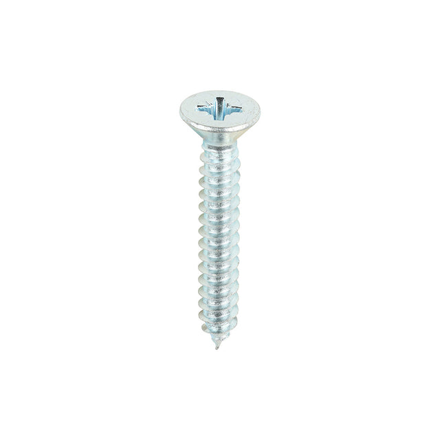 This is an image of Timco - Metal Tapping Screws - PZ - Countersunk - Self-Tapping - Zinc 10 x 1 1/4" - (200 PCS Box) 10114CCAZS