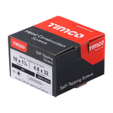 This is an image of Timco - Self-Tapping Screws - PZ - Pan - Zinc 10 x 1 1/4" - (200 PCS Box) 10114CPAZS