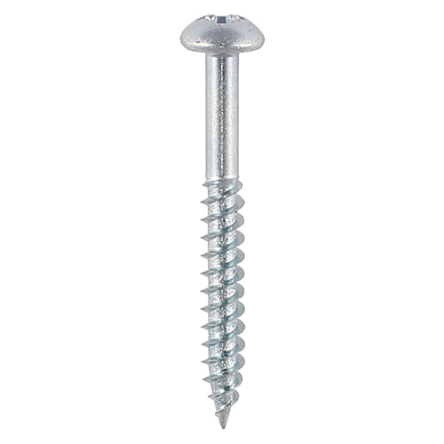 This is an image of Timco - Twin-Threaded Woodscrews - PZ - Round - Zinc 10 x 1 1/4" - (200 PCS Box) 10114CRWZ