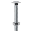 This is an image of Timco - Carriage Bolts & Hex Nuts - Stainless Steel M10 x 130mm - (2 PCS TIMpac) 10130CBSSP